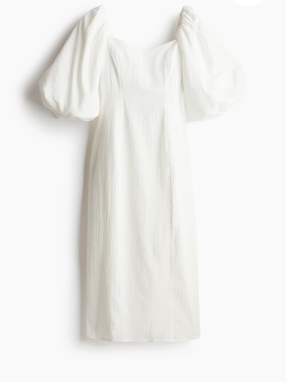 H&M Cream balloon Puff-Sleeve Midi Dress
100% cotton Crepe material